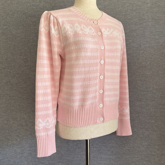 Palm Beach Lately x Sail to Sable Cardigan Sweater S Romantic Balletcore Preppy - Picture 3 of 13